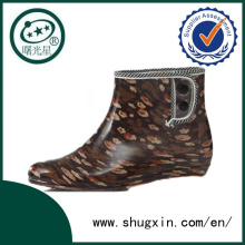 Botte courte dames de mode nouvelle gelée Wellies boucle coréenne en caoutchouc imperméables bottes D-625